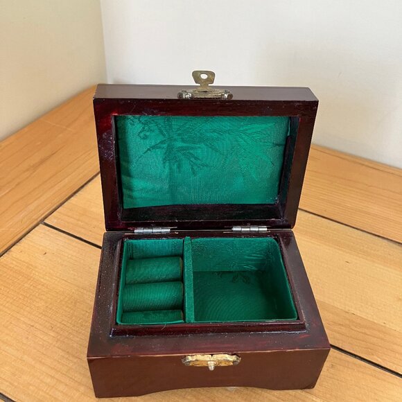 Art of Chokin Small Jewelry Trinket Box Vintage Metallic Wood Duck Design - Picture 2 of 9